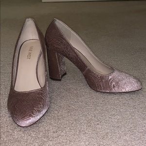 Nine West Lavender Velvet Heels